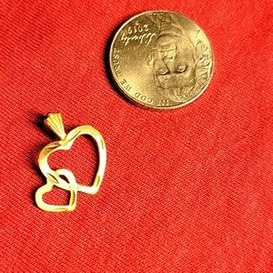 Stamped 14k heart pendant